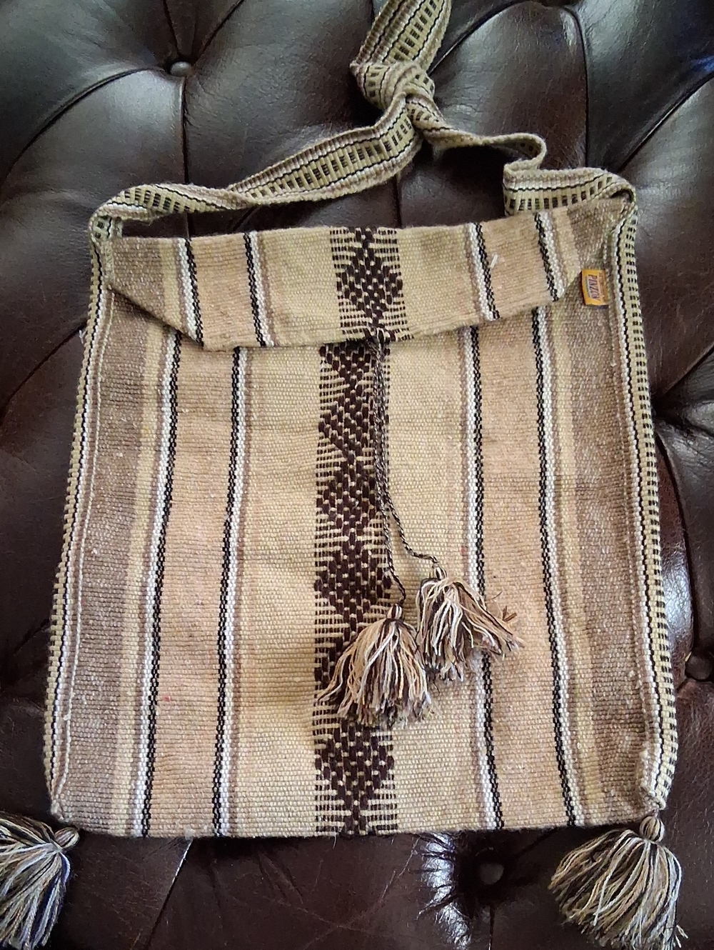 Pinzon Woven Tan & Brown Tote